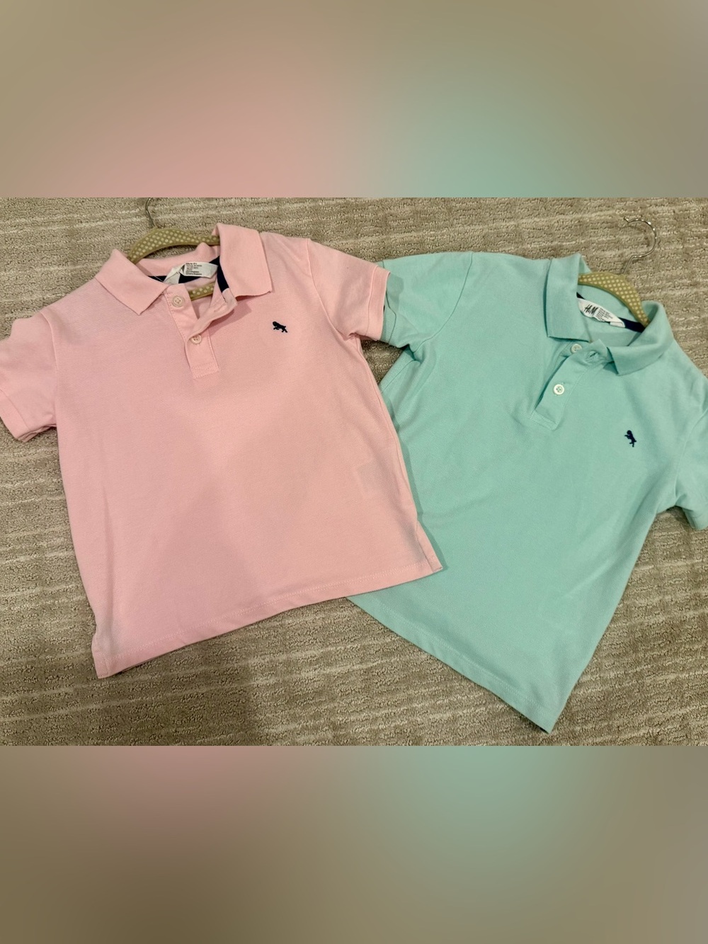 H&M Kids Polo Pack — Pink and Mint Green (Size 6)